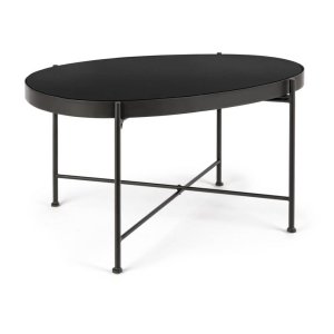 Tavolino da caffè con piano in vetro 70X46 - ANTONY