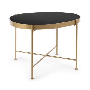 Tavolino da caffè con piano in vetro 63X46 - ANTONY