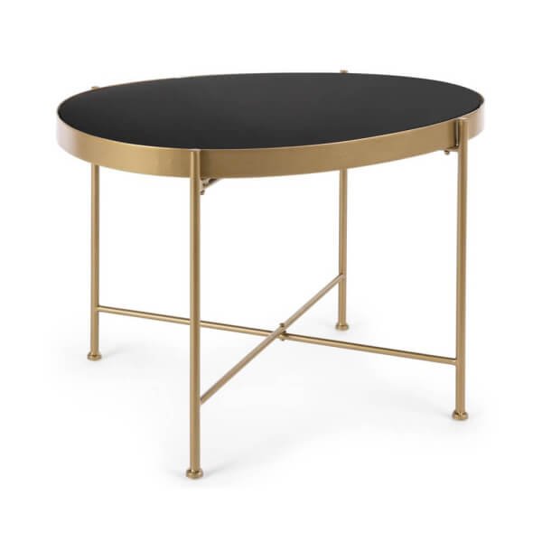 Tavolino da caffè con piano in vetro 63X46 - ANTONY