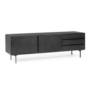 Mobile porta tv 2 ante 3 cassetti nero - WILLOW