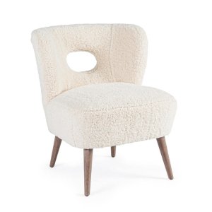 Poltrona scandinava di design bianca - CARMEN