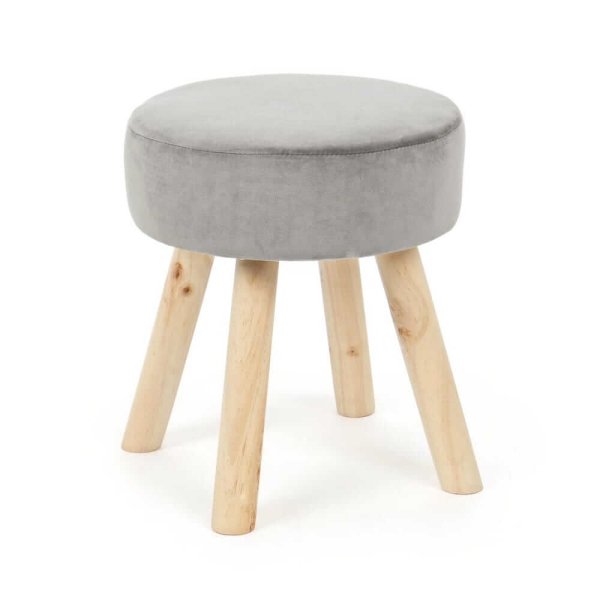 Sgabello basso moderno 4 gambe (2 pezzi) - MIREILLE