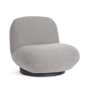Poltrona Girev Grigia Boucle' - DANIEL