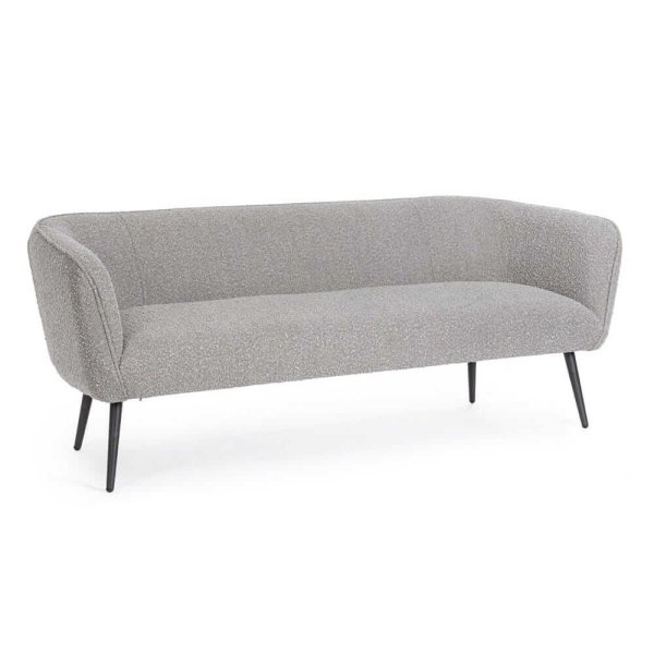 Divano 3 posti grigio boucle' - MAE