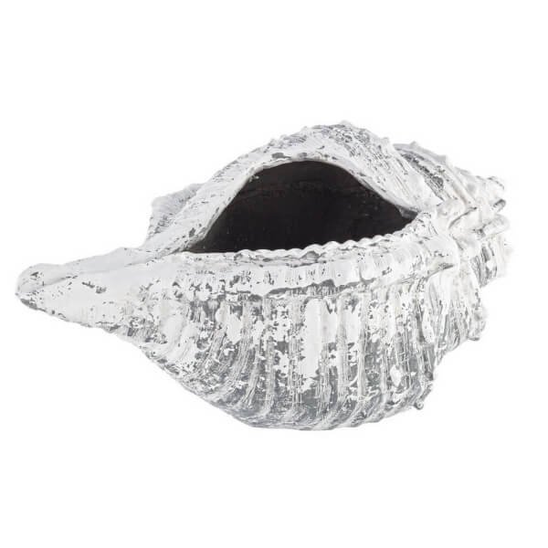 Vaso a forma di conchiglia in magnesia 68x38 cm - MYRELLA
