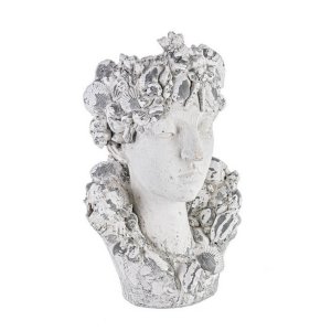 Vaso testa divinità in magnesia H50 - FRALYN