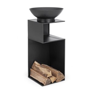 Braciere da Giardino con portaLegna Efesto J19 38X38 - VULCANO