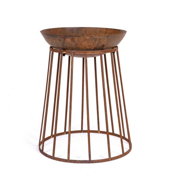 Braciere da Giardino Efesto Ruggine D50X63H (2 Pezzi) - VULCANO
