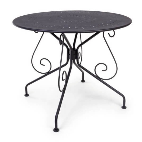 Tavolo da giardino rotondo - ELEGANT - Antracite, 90x90 cm