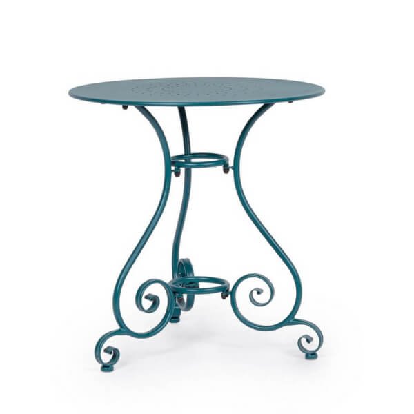 Tavolo da giardino rotondo - ELEGANT - Blu, 70x70 cm