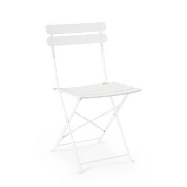 Sedia pieghevole bianco (2 Pezzi) - LAZIEL