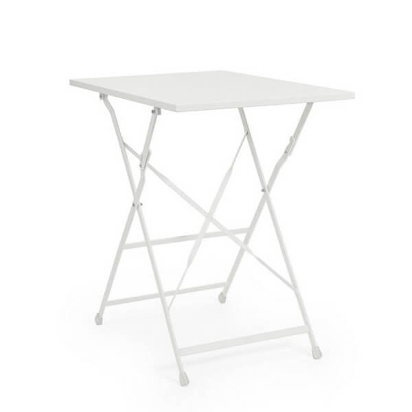 Tavolo Pieghevole Acciaio Tortora Moderno da Esterno 50x70 - LAZIEL