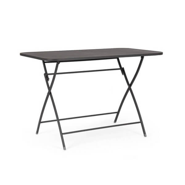 Tavolo pieghevole rettangolare 110x70 antracite - ZAMIRA