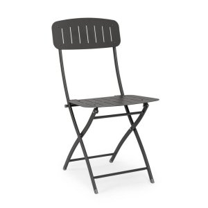 Sedia pieghevole antracite (2 Pezzi) - ZAMIRA
