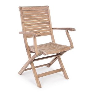 Sedia da giardino in legno con Braccioli (2 Pezzi) - CHARMING
