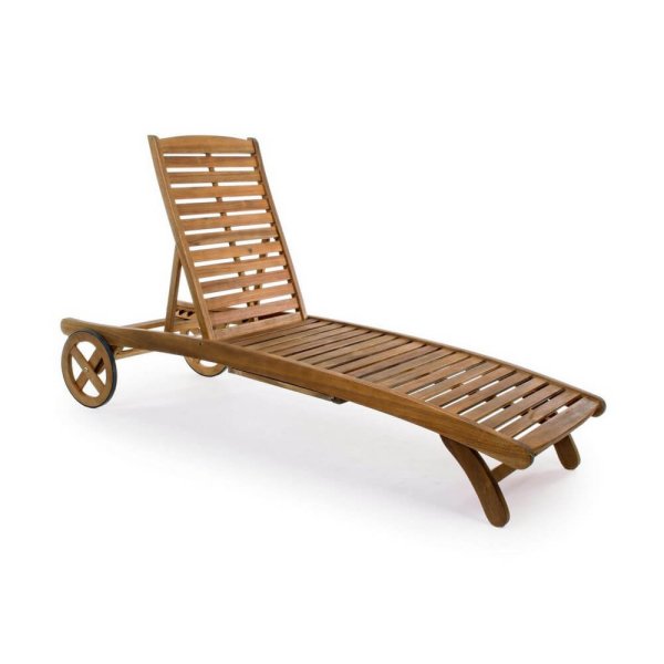 Lettino da Giardino in Legno con ruote - SERENITY