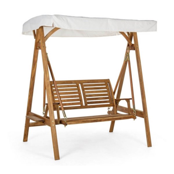 Dondolo da giardino 2 posti in legno - SERENITY