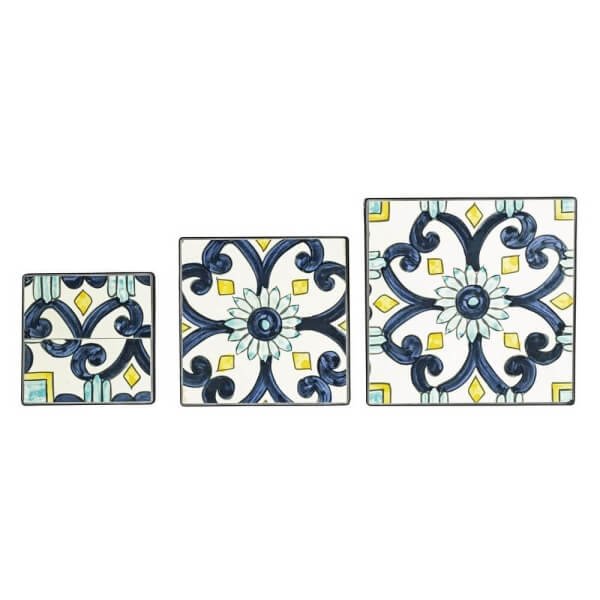 Set 3 tavolini quadrati impilabili (2 Pezzi) – VIONEL