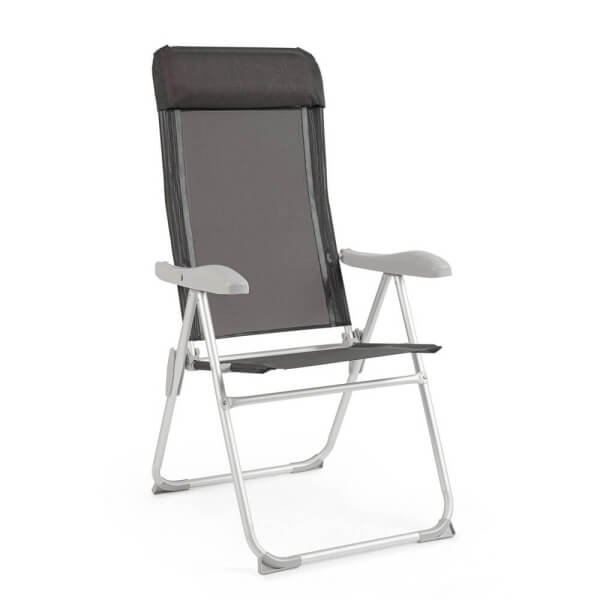 Set 4 Sdraio Alluminio Turchese da Esterno - TROPICANA - Antracite