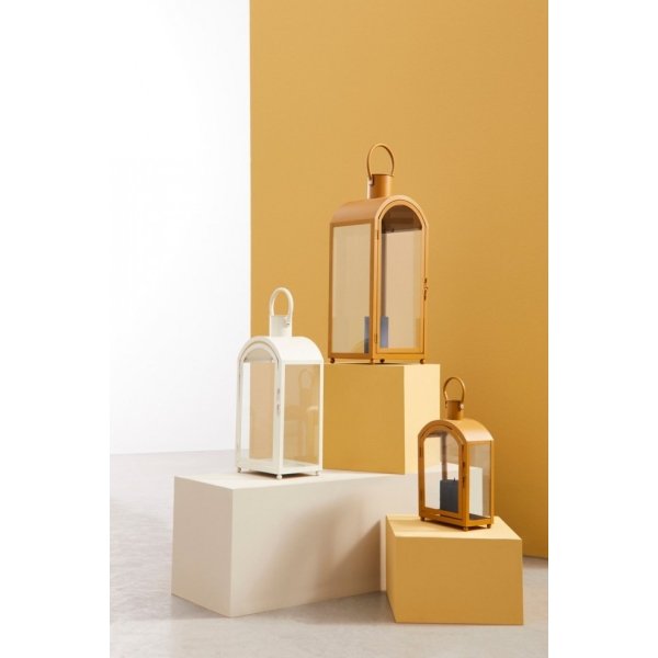 Set 3 Lanterna rettangolare Ocra (2 Pezzi) – JUAN
