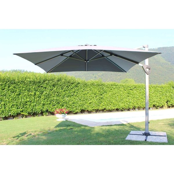 Ombrellone da Giardino decentrato 3×3 in alluminio – KAMA