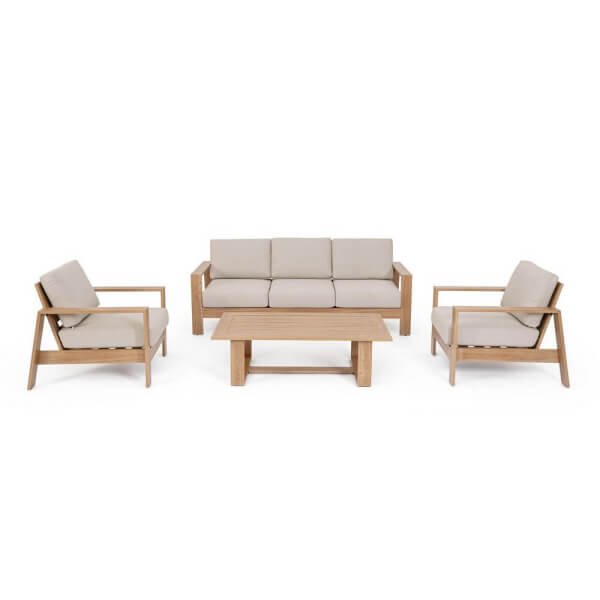 Set salotto 4 posti da esterno in alluminio con cuscini – BALTIC