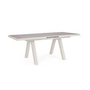 Tavolo allungabile da esterno in alluminio 163-203x93 - KRION