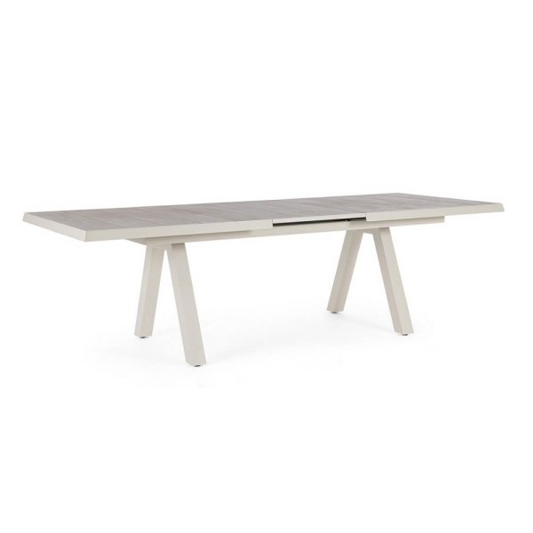 Tavolo allungabile da esterno in alluminio 205-265x103 - KRION