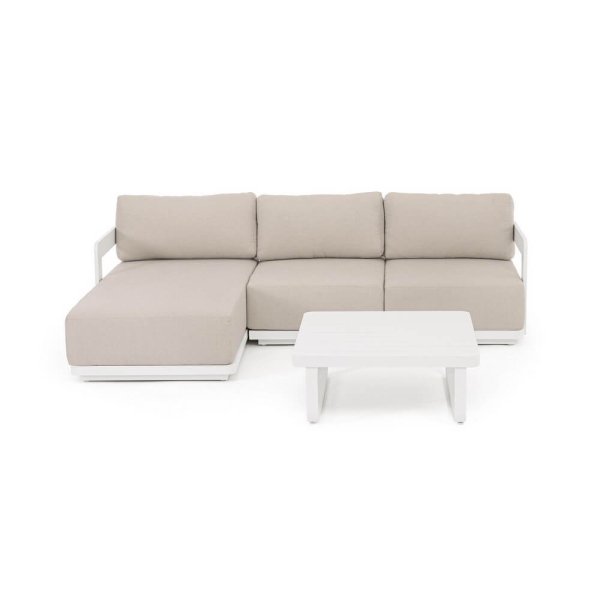 Set lounge da esterno in alluminio con cuscini – MARIEL