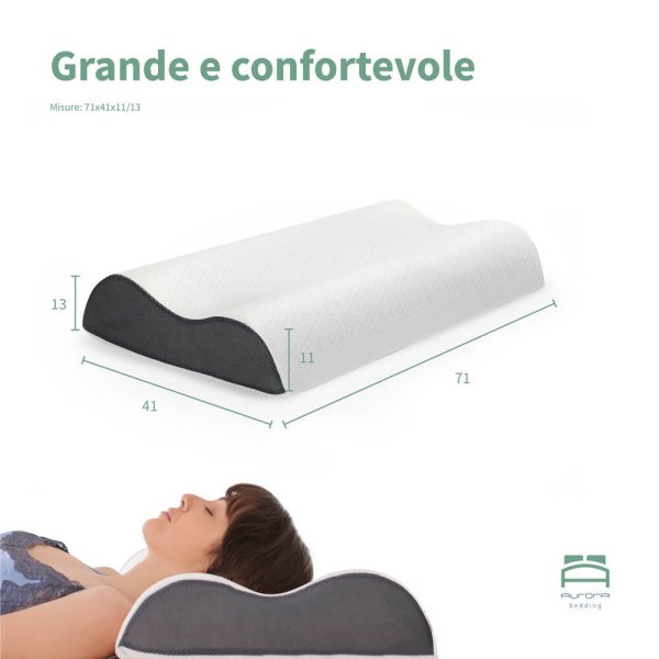 Cuscino a onde non forato 71x42x13 - PANNA