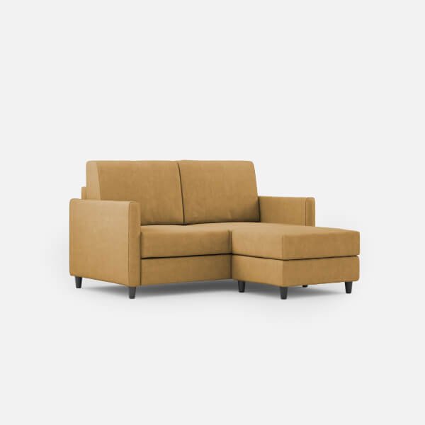 Divano 2 posti con Pouf Moderno in Tessuto – KARAY