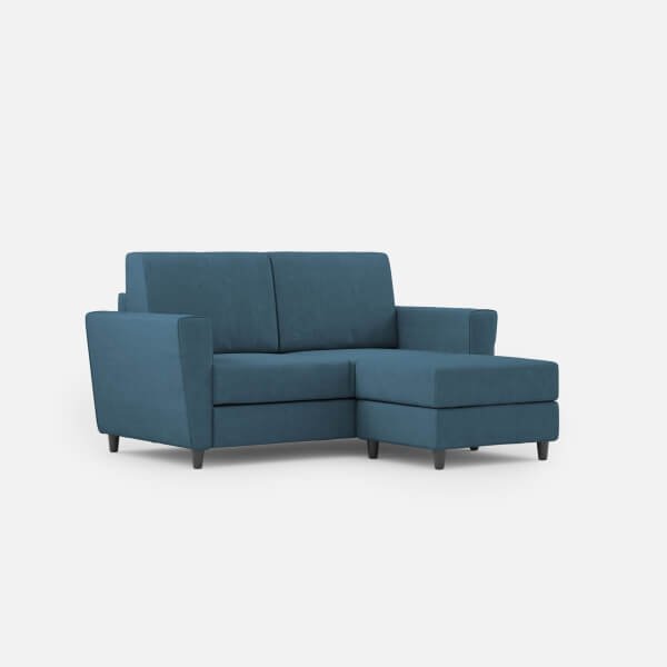 Divano 2 posti con Pouf Moderno in Tessuto – YASEL