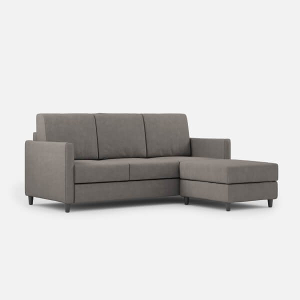 Divano 3 posti con Pouf Moderno in Tessuto – KARAY
