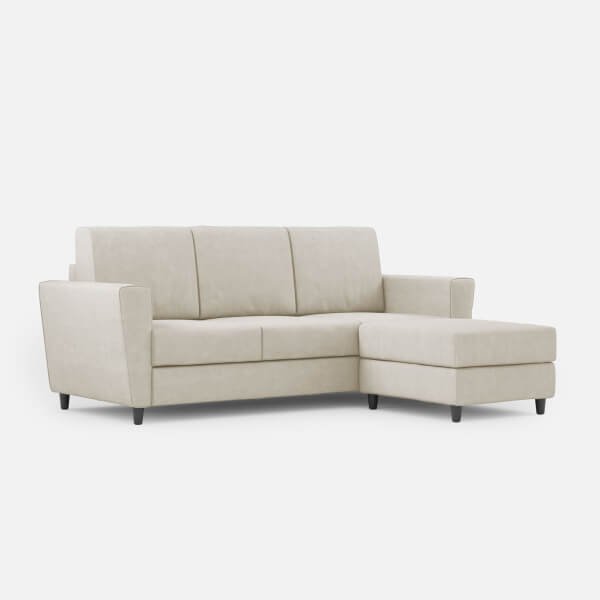 Divano 3 posti con Pouf Moderno in Tessuto – YASEL