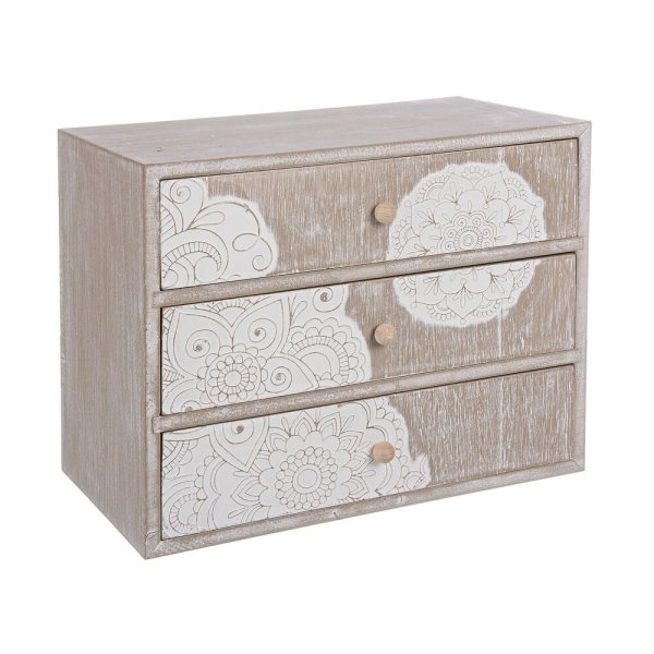 Cassettiera Legno Tortora Boho da Interno - RAFAEL