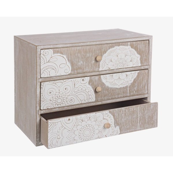 Alternative view of Cassettiera Legno Tortora Boho da Interno - RAFAEL