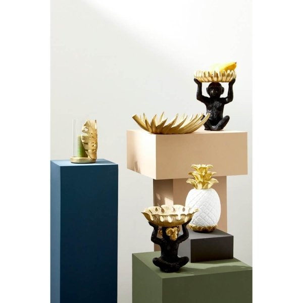 Alternative view of Porta Candela Poliresina Oro Moderno da Interno H23 cm - MUHAMMAD