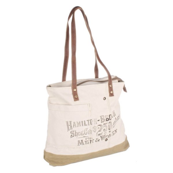 Borsa Tela Naturale Marrone Stile Vintage da Interno - ESTEBAN