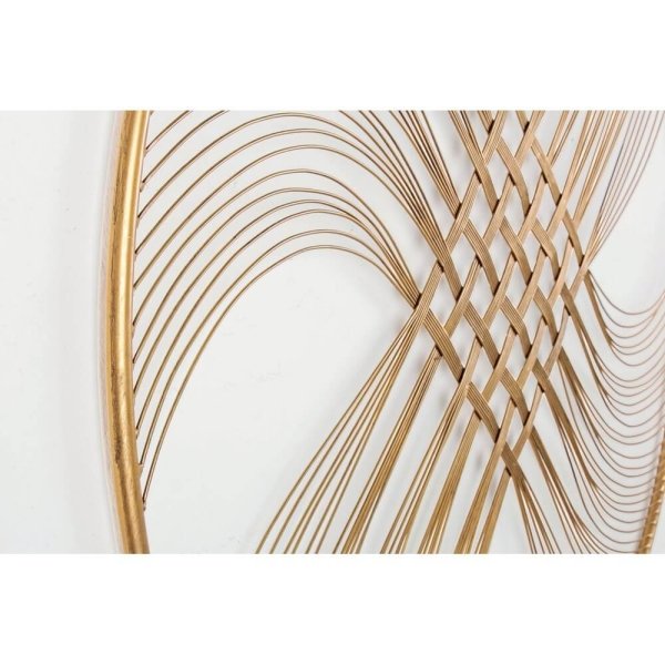 Alternative view of Decorazione da Parete in Acciaio Oro Moderna 90 cm - HERNANDEZ