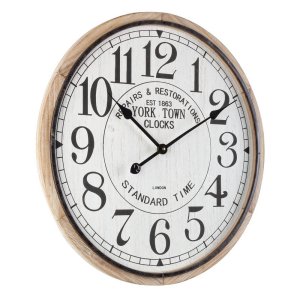 Orologio da Parete Legno Nero Industriale Ø60 cm - REGALITÀ