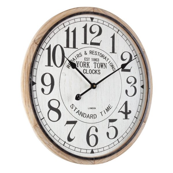 Orologio da Parete Legno Nero Industriale Ø60 cm - REGALITÀ