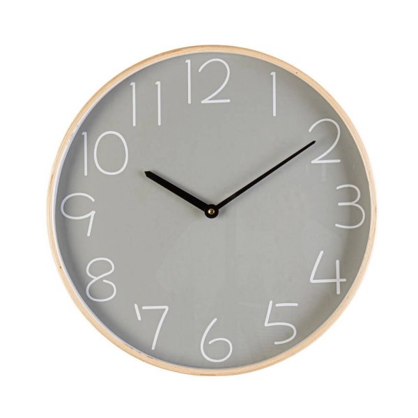 Orologio da Parete Legno Tortora Moderno 30 cm - BRILLO