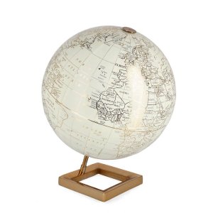 Soprammobile Mappamondo Plastica Bianco Moderno da Interno - ALEXEI