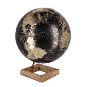 Soprammobile Mappamondo Plastica Nero Moderno da Interno - ALEXEI