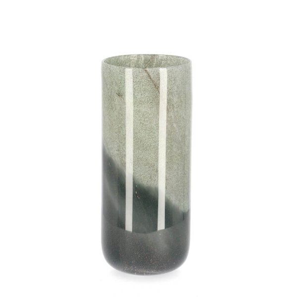 Vaso in Vetro Verde Moderno da Interno H34 cm - REINA
