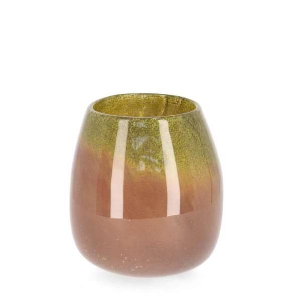 Vaso in Vetro Verde Moderno H18,6 cm - ARMANDO
