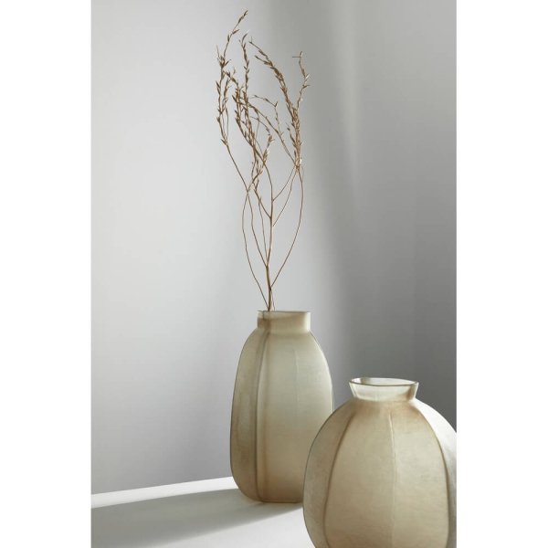 Alternative view of Vaso in Vetro Beige Moderno H37 cm - HASSAN