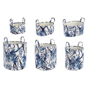 Set 2 Portaoggetti in Plastica Floreale Moderni da Interno - RALORA