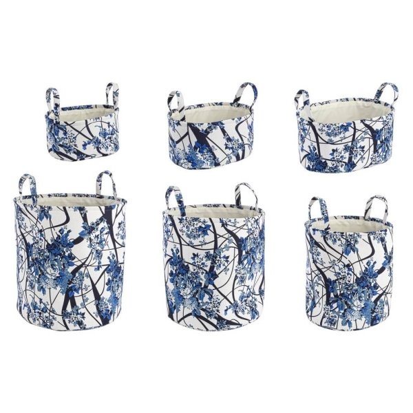 Set 2 Portaoggetti in Plastica Floreale Moderni da Interno - RALORA