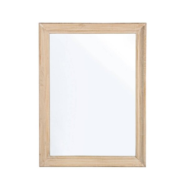 Specchio Rettangolare Legno Naturale Rustico da Parete 60x80 - YOUNG